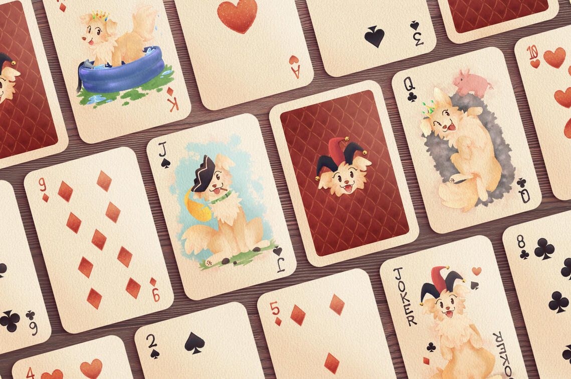 Kartendeck "EMMI" - Gestaltung und Druckdatenerstellung; 2023; Clip Studio Paint & Adobe InDesign